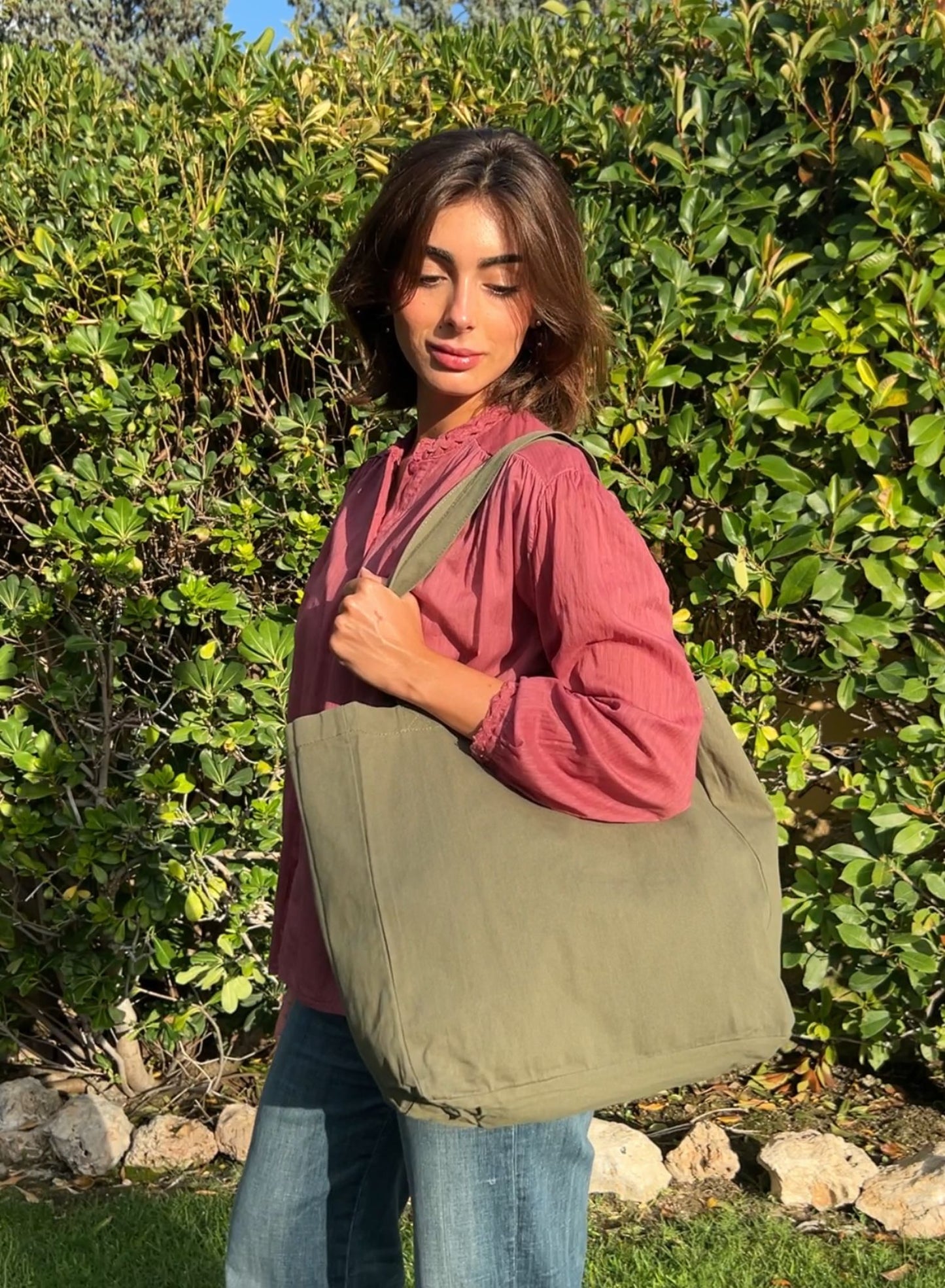 Green cloth bag