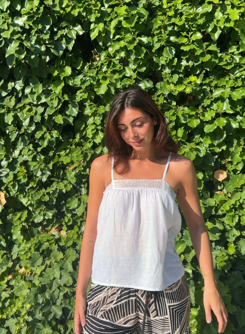 Top encaje blanco