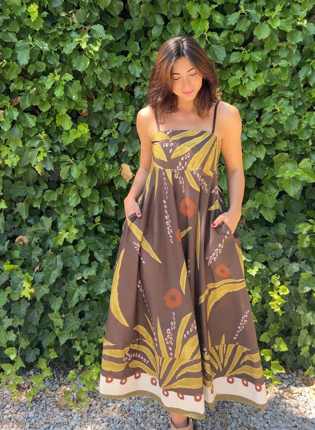 Vestido estampado choco