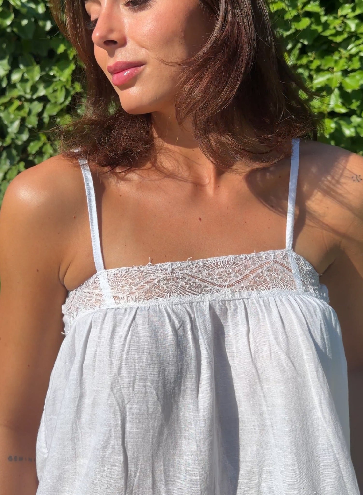 Top encaje blanco