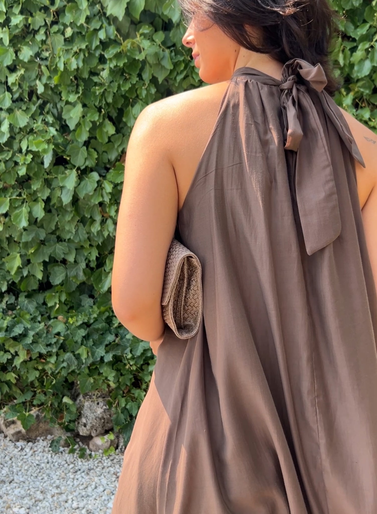 Vestido lazo choco