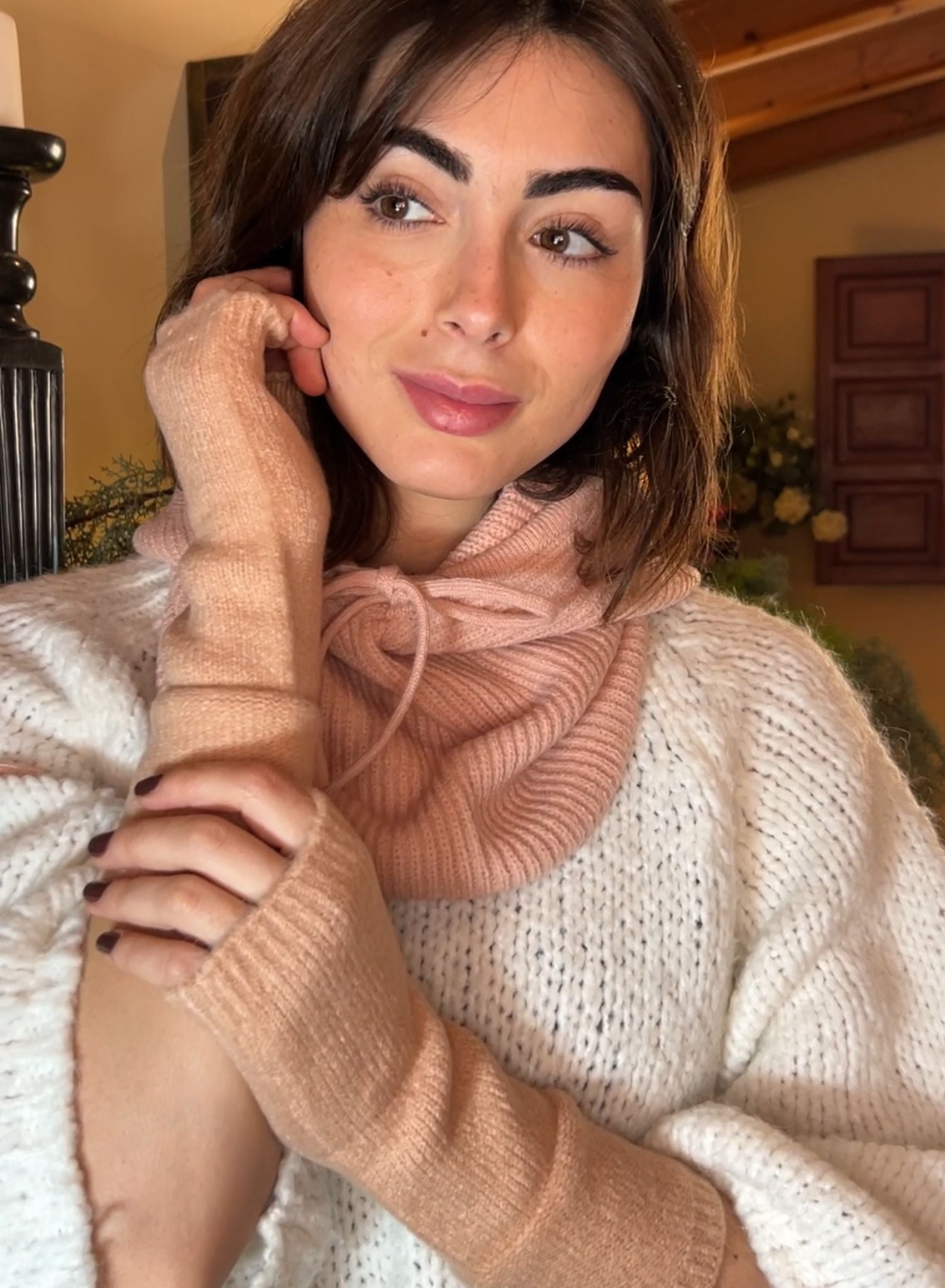 Balaclava + mitones rosa