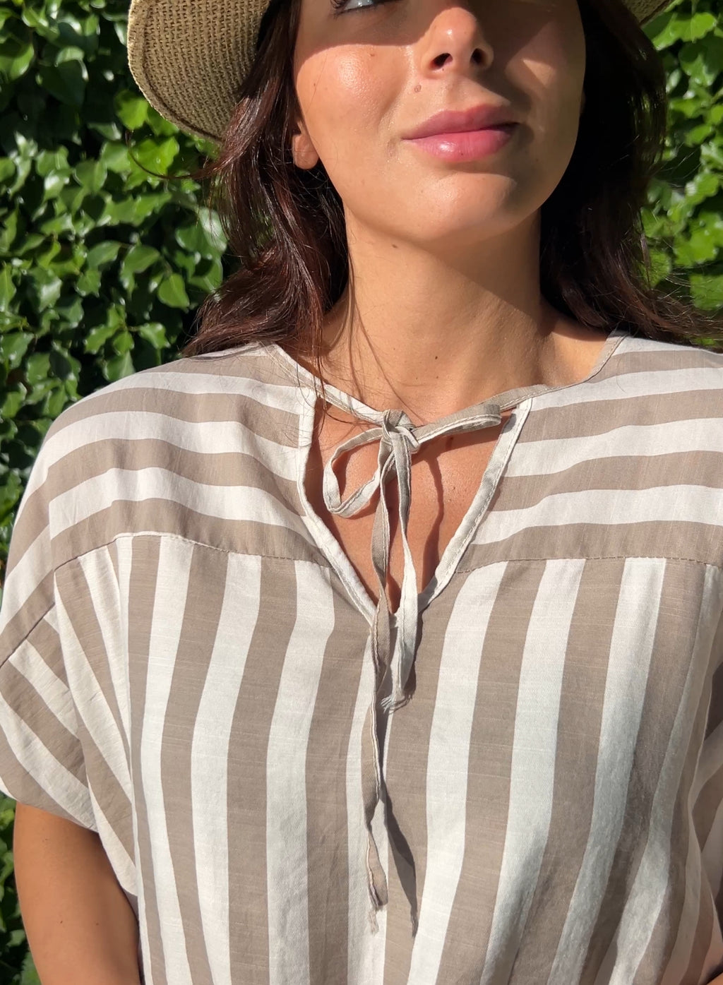 Blusa rayas topo