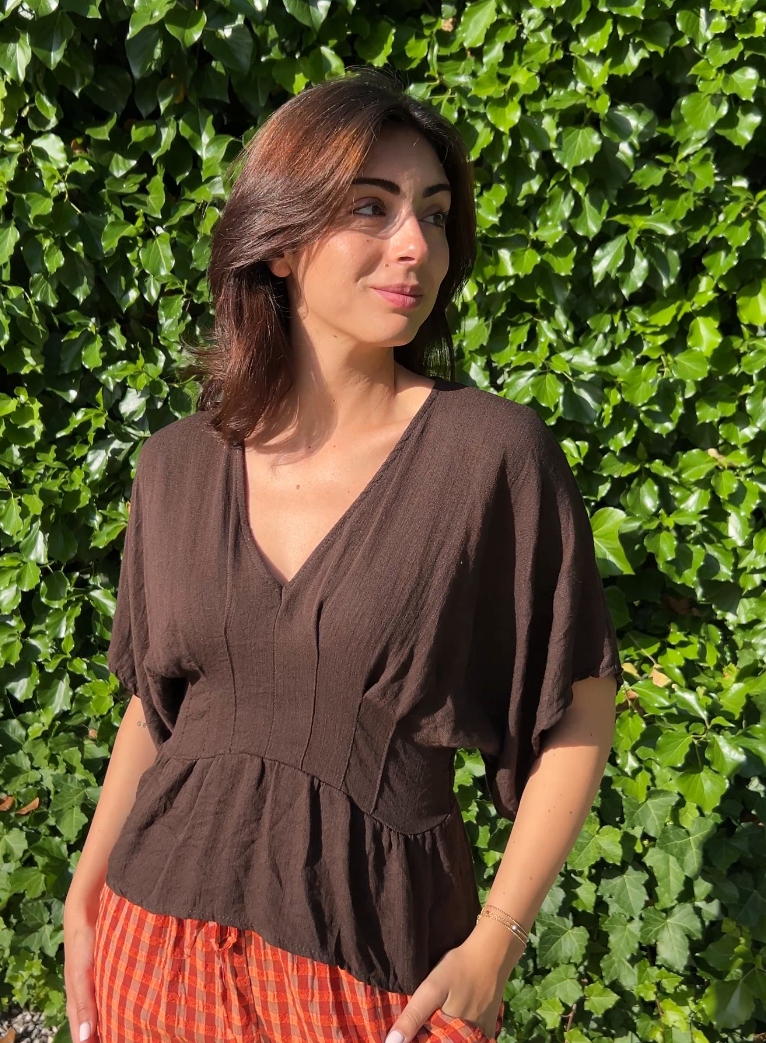 Blusa manga japonesa choco