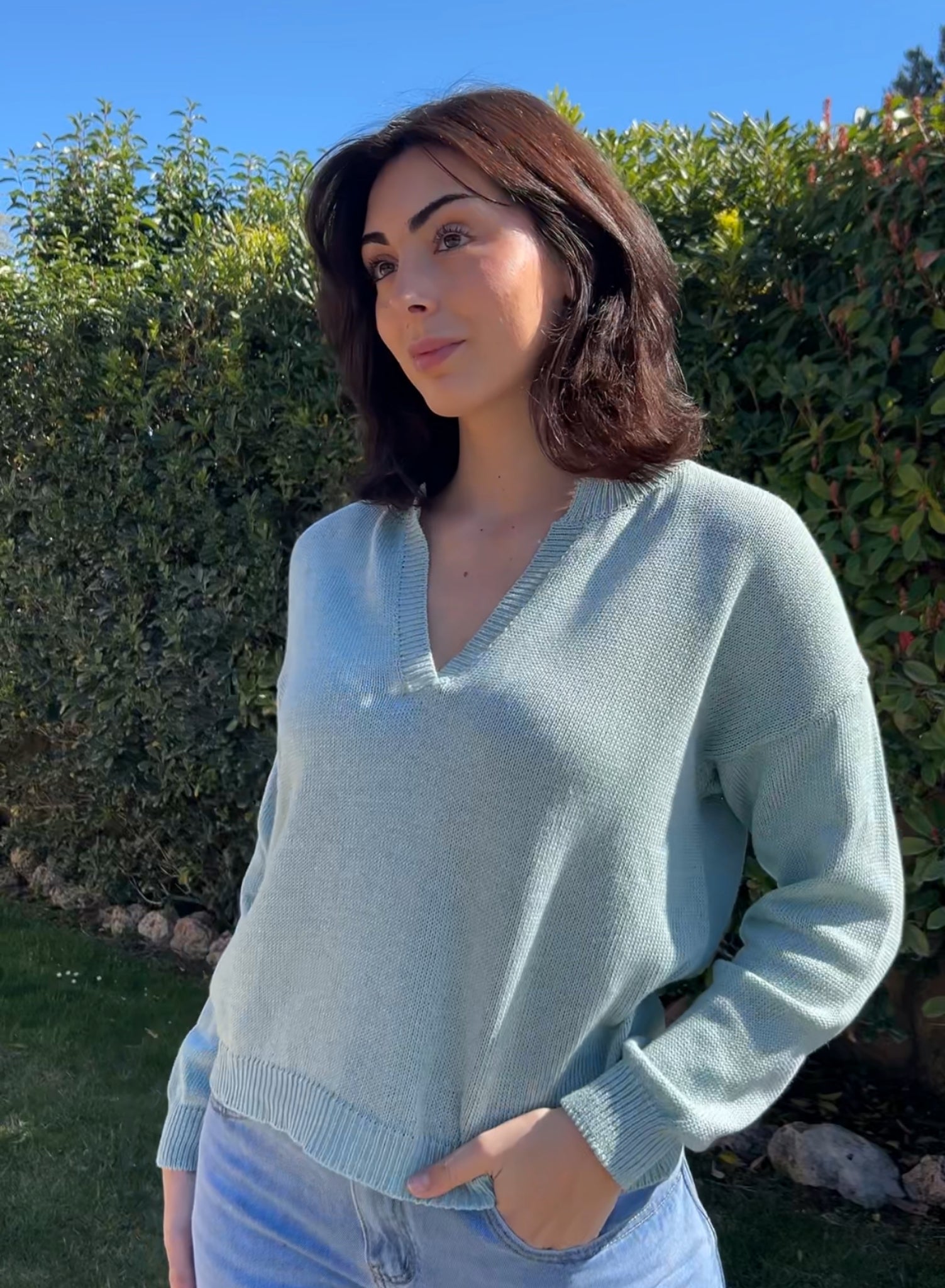 Jersey Polo verde agua