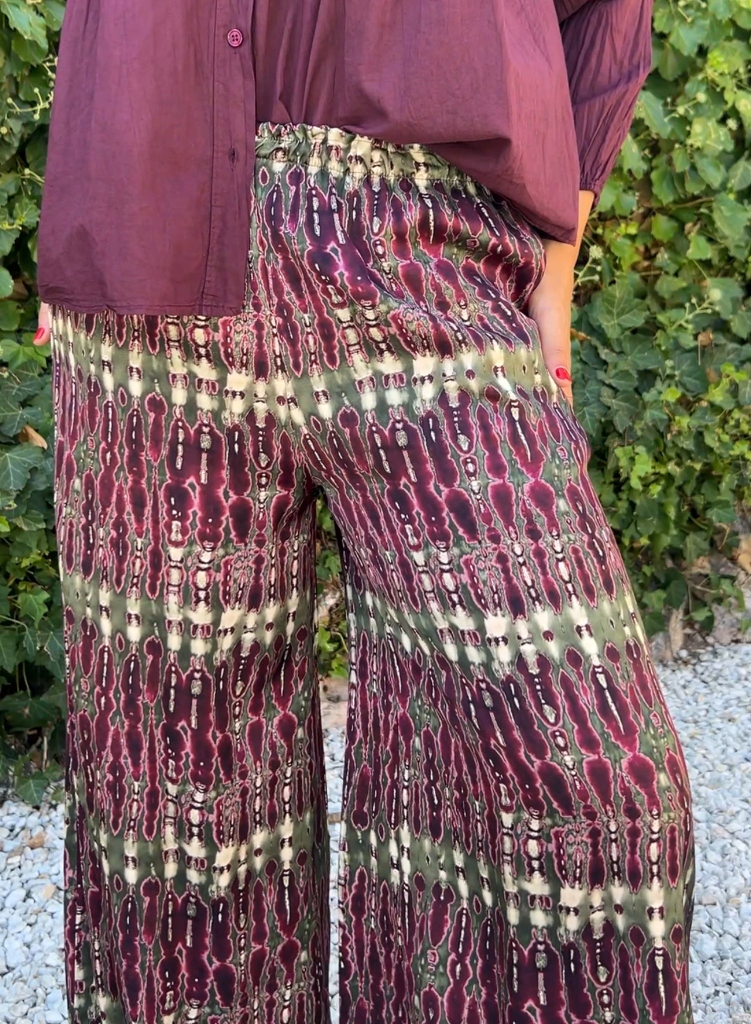 Pantalón raso buganvilla