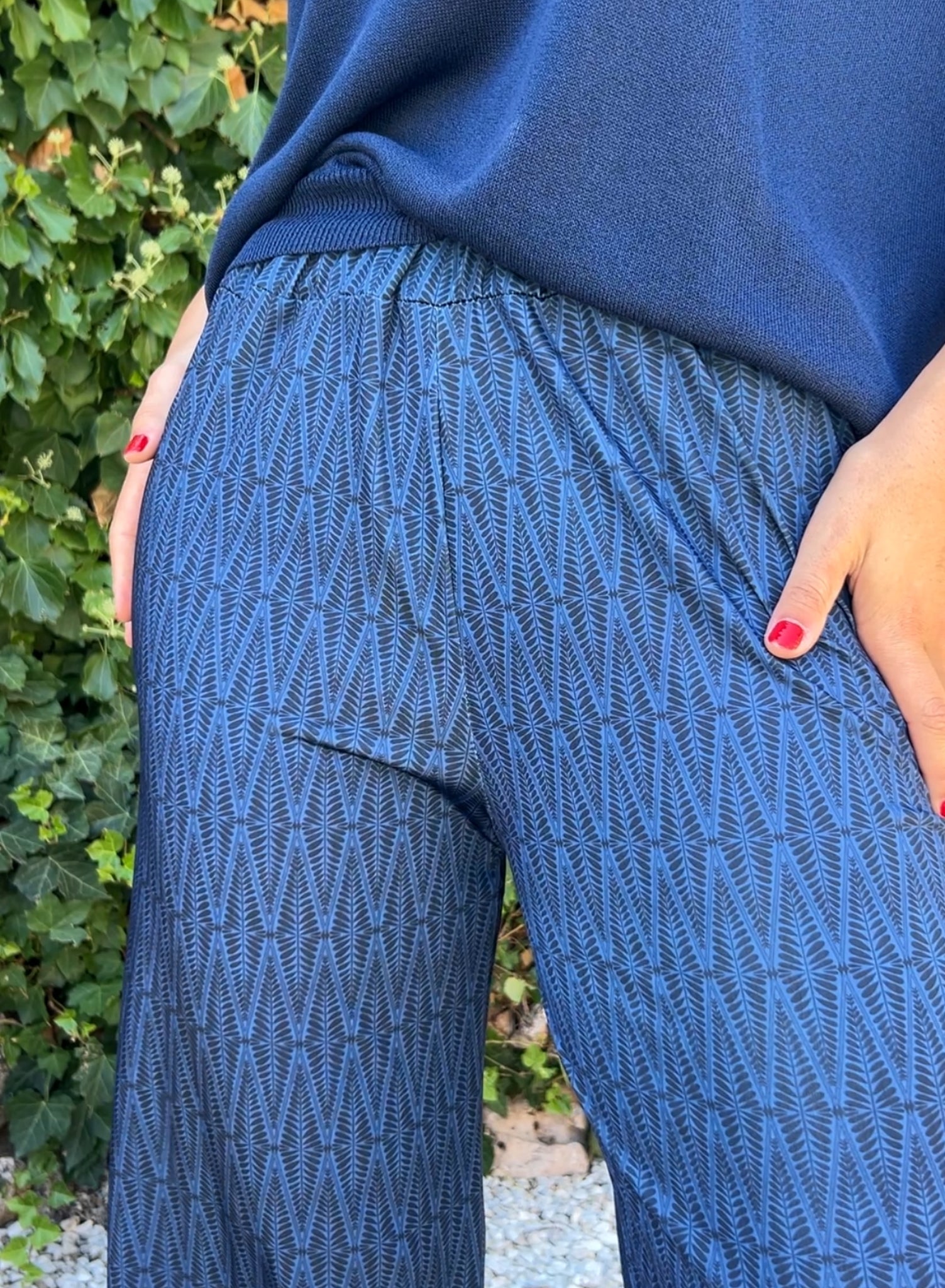 Pantalón licra espiga marino