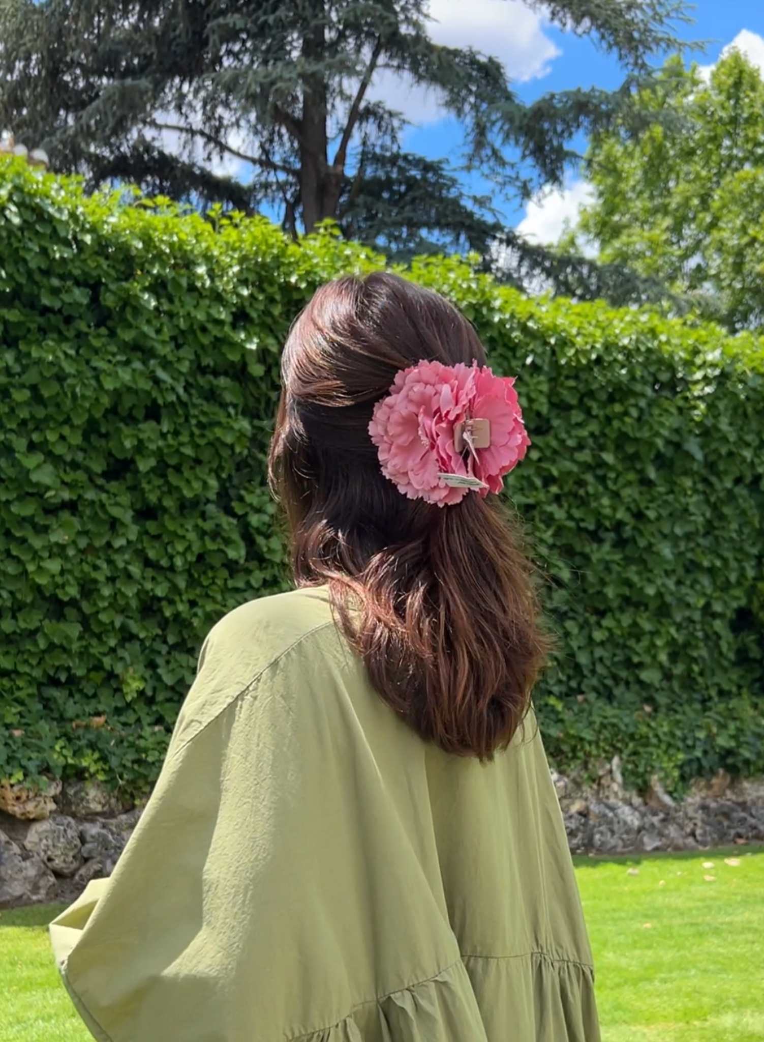 Pinza flor pelo (varios colores)