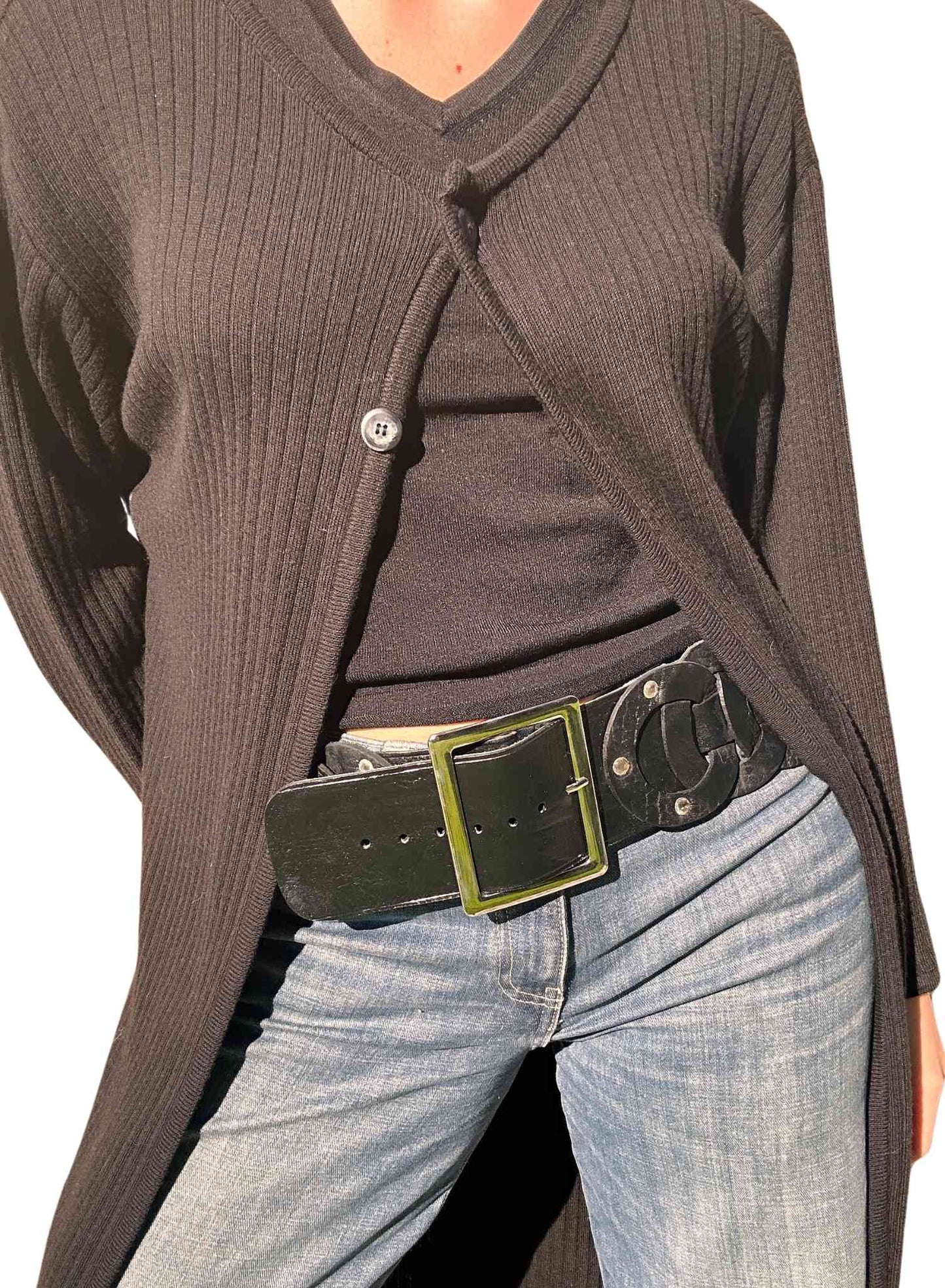 Wide black belt