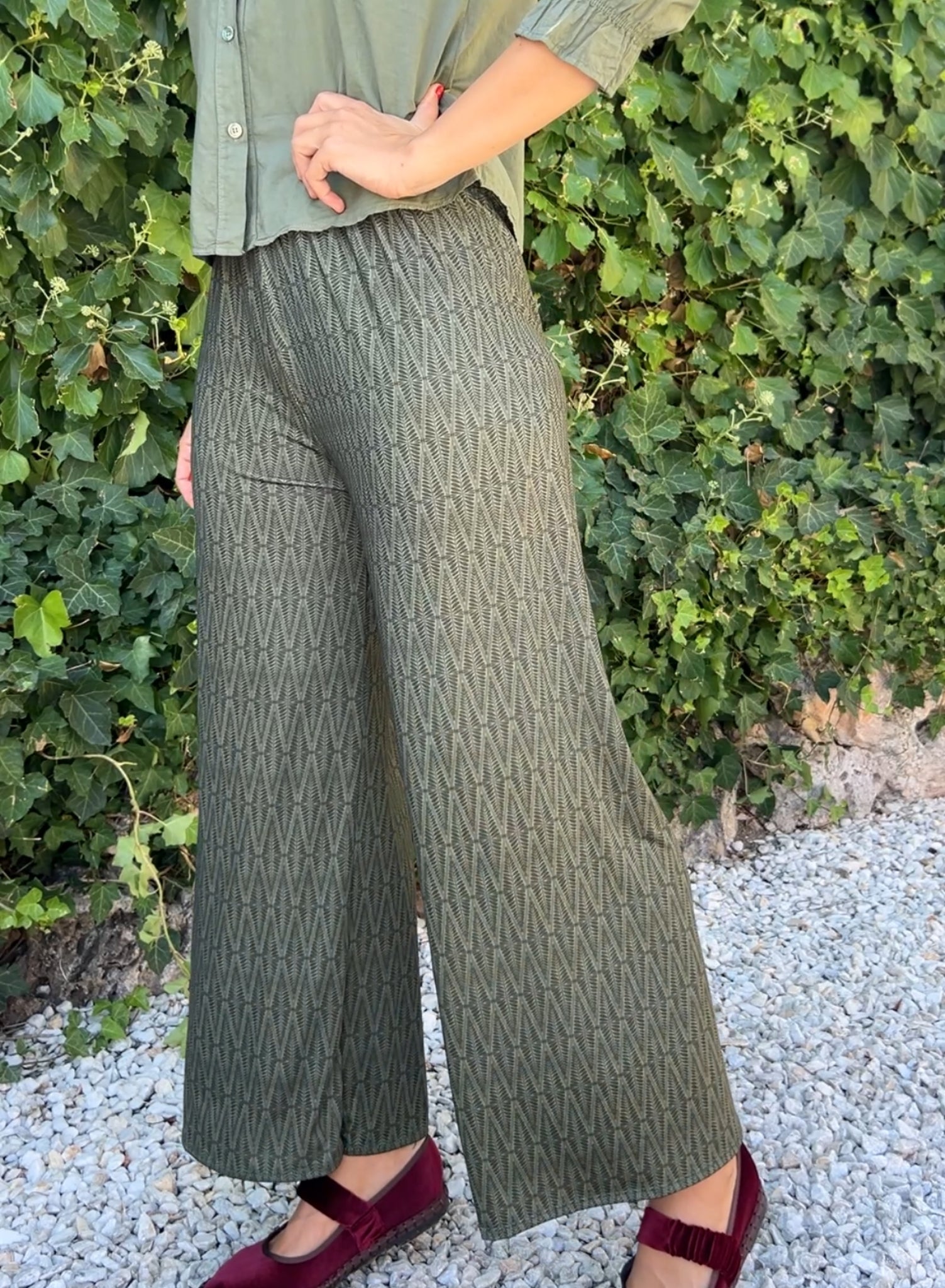Pantalón licra espiga verde