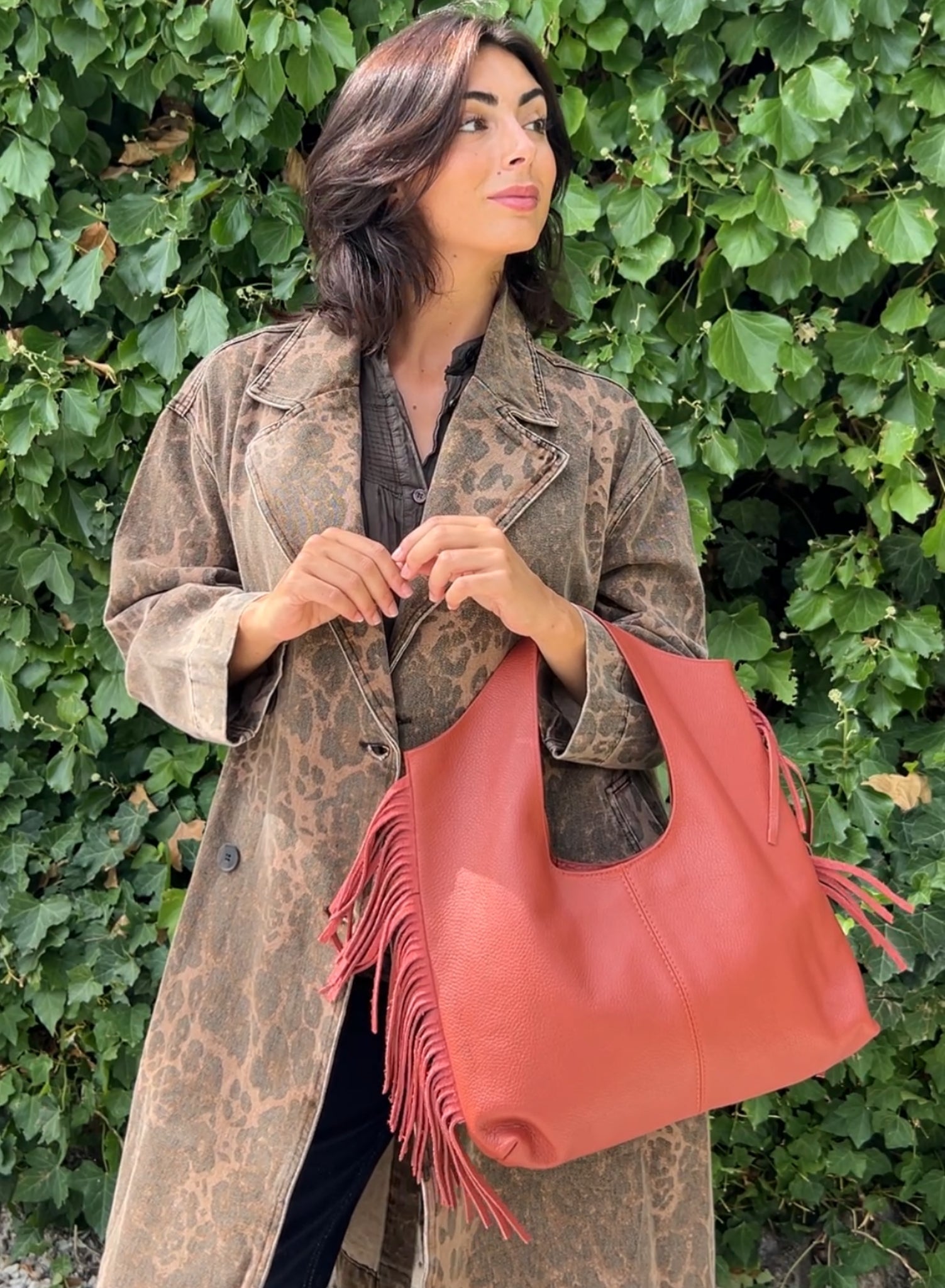 Bolso flecos caldero