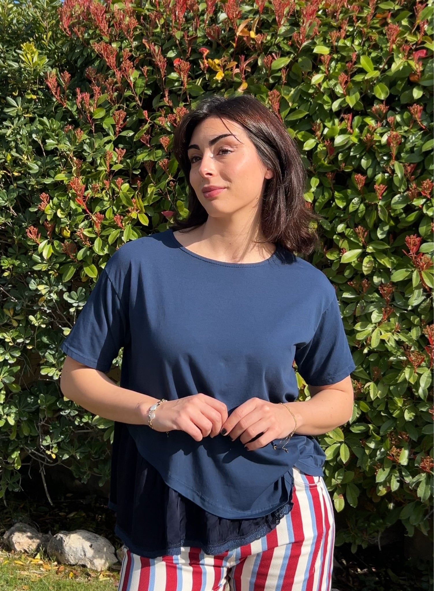 Camiseta lencero marino