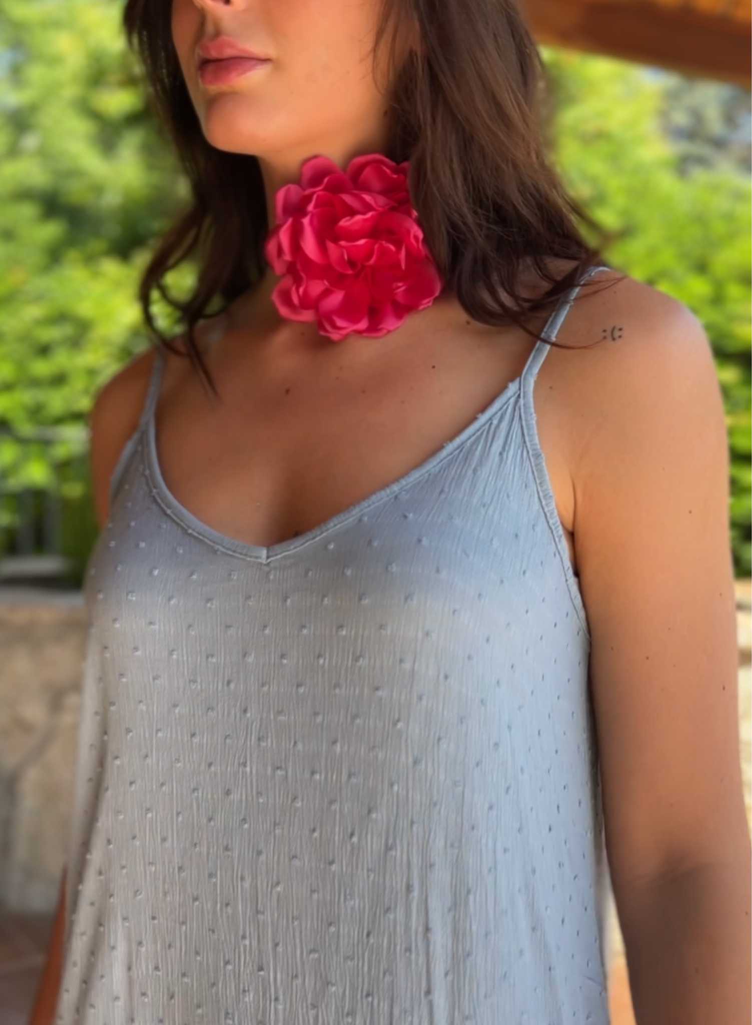 Choker flor multiposición