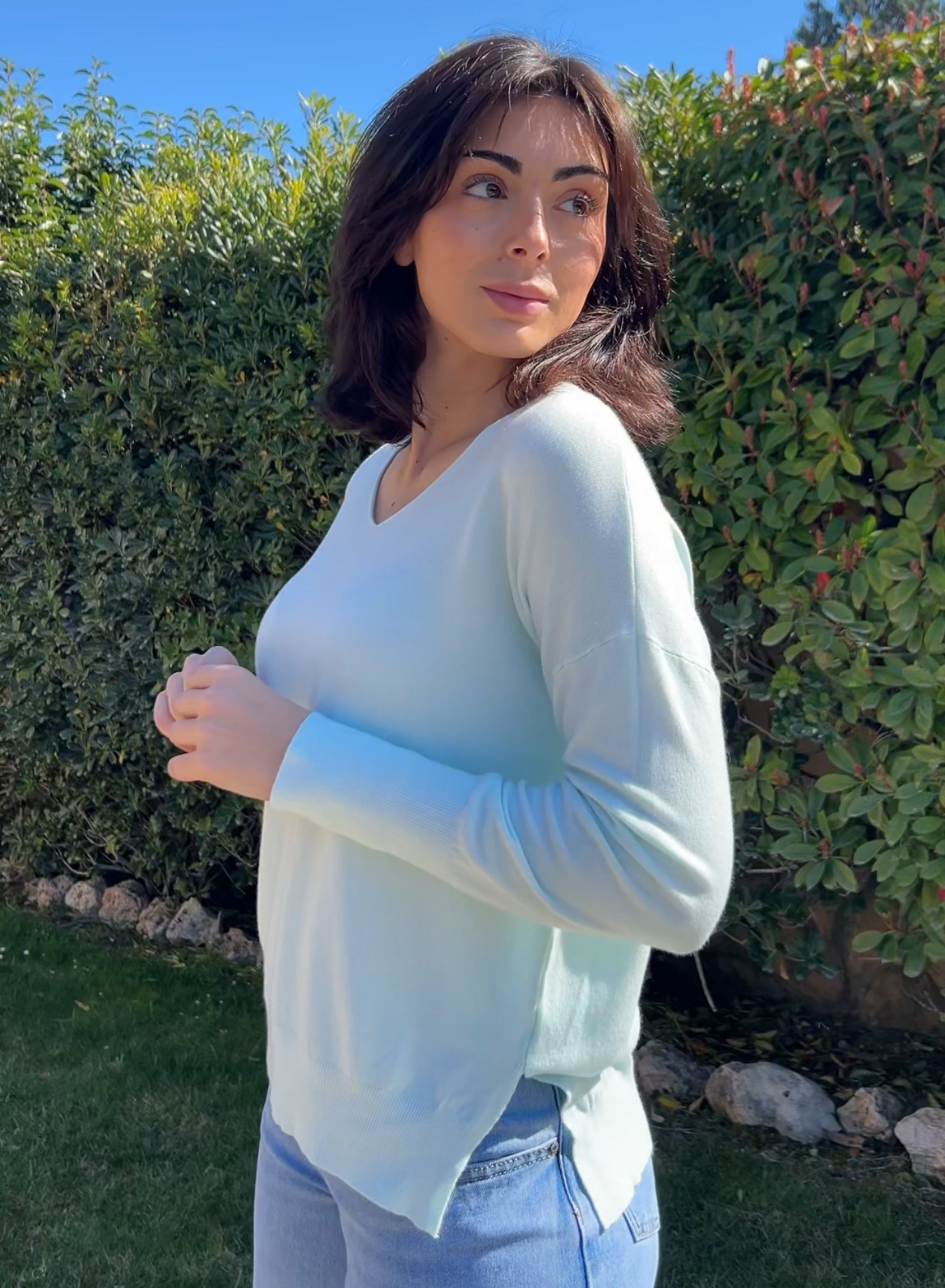 Jersey básico celeste