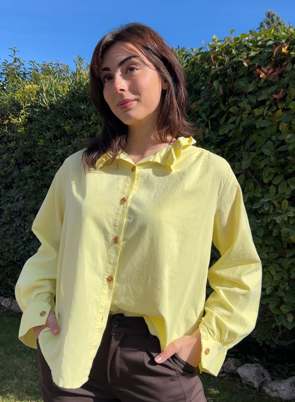 Maroon V-neck sweater