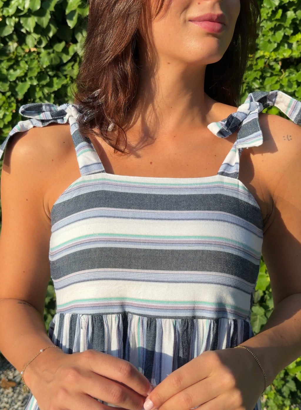 Vestido rayas marino
