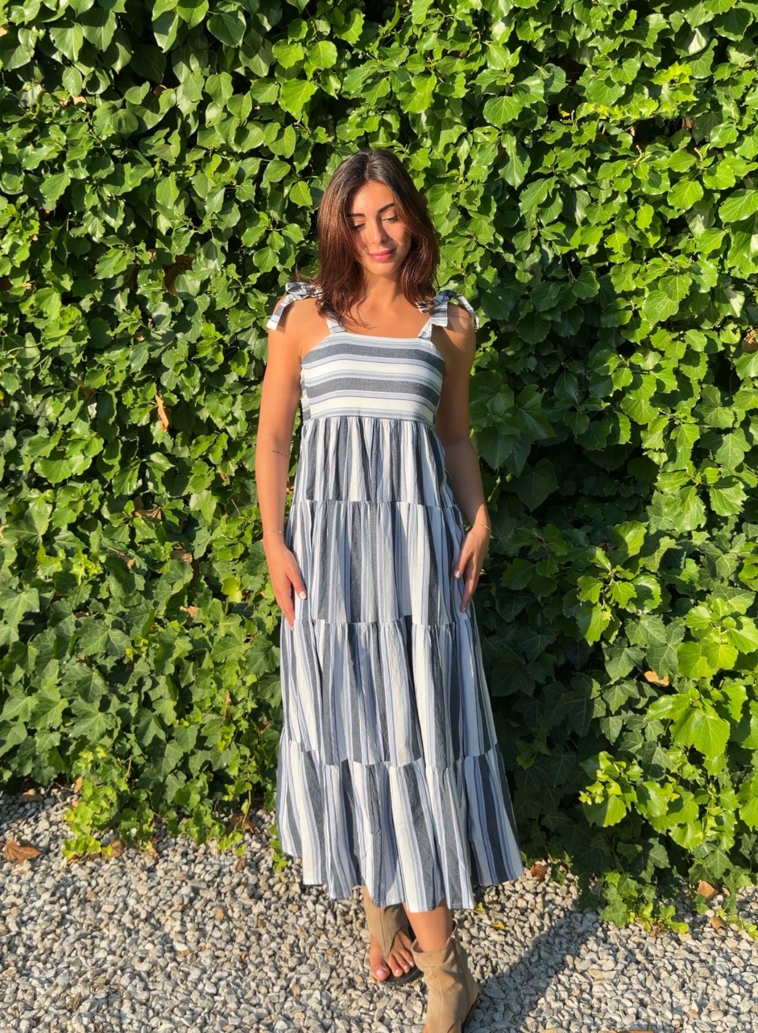 Vestido rayas marino