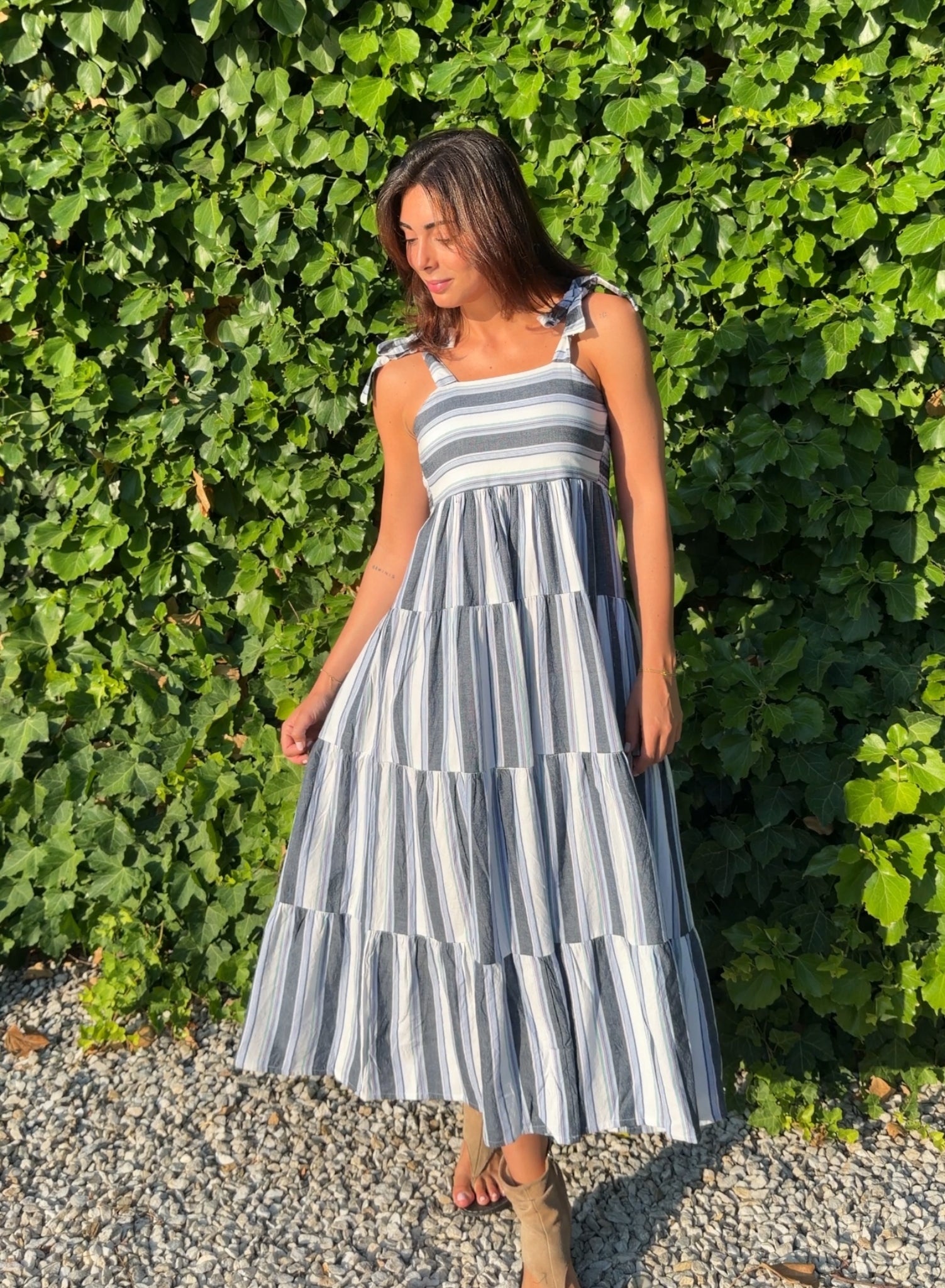 Vestido rayas marino