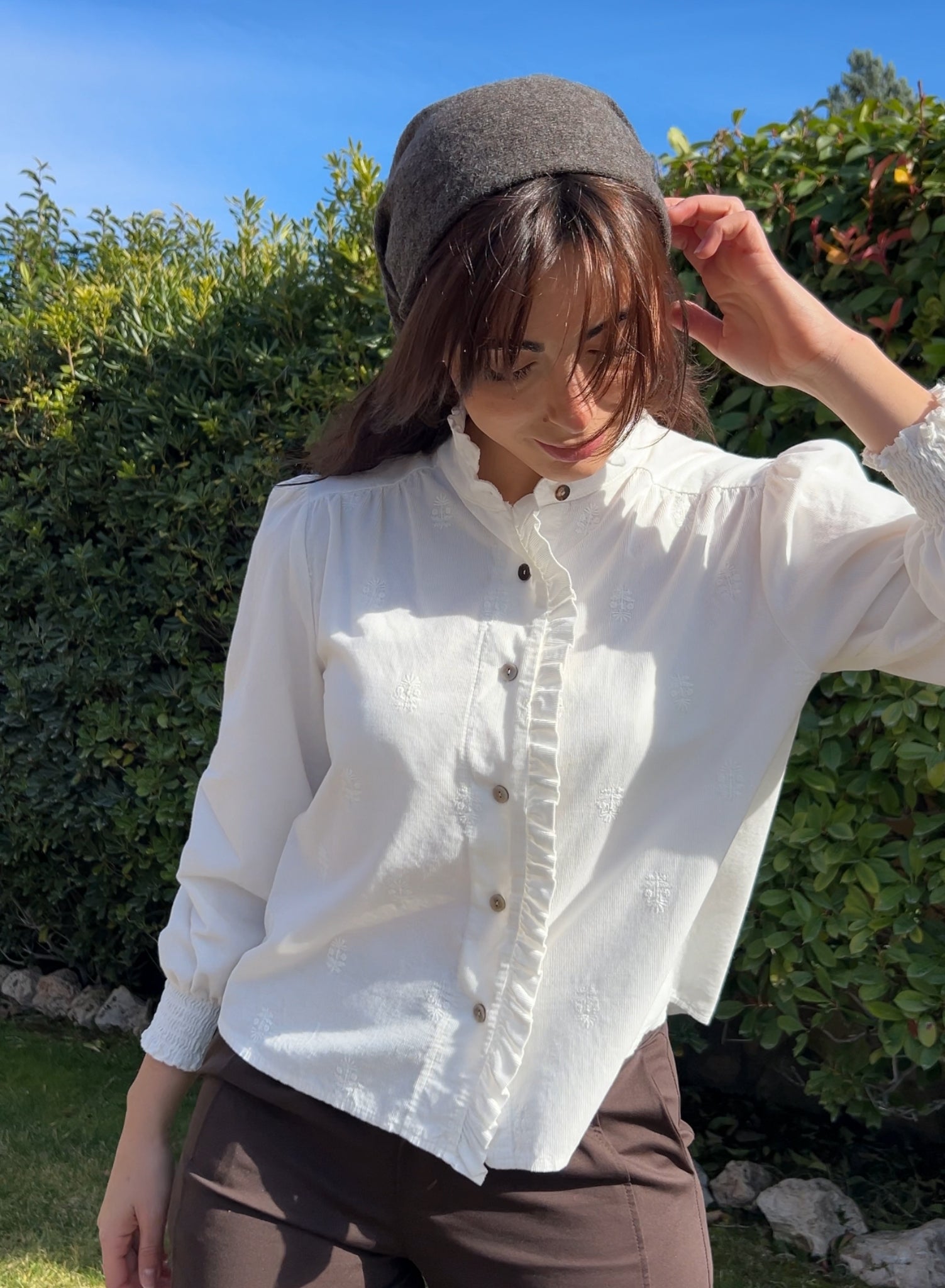 Camisa micropana blanca