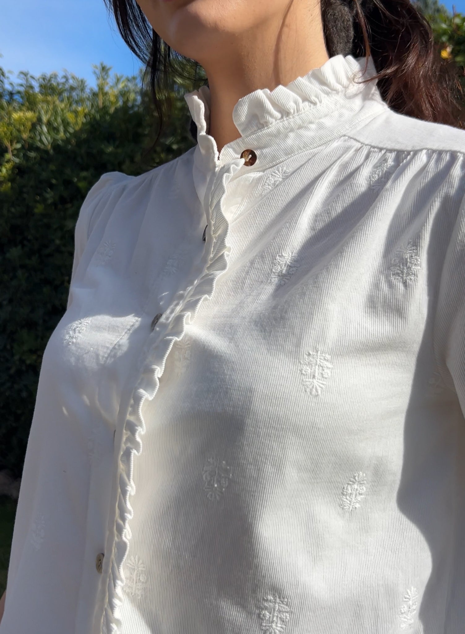 Camisa micropana blanca