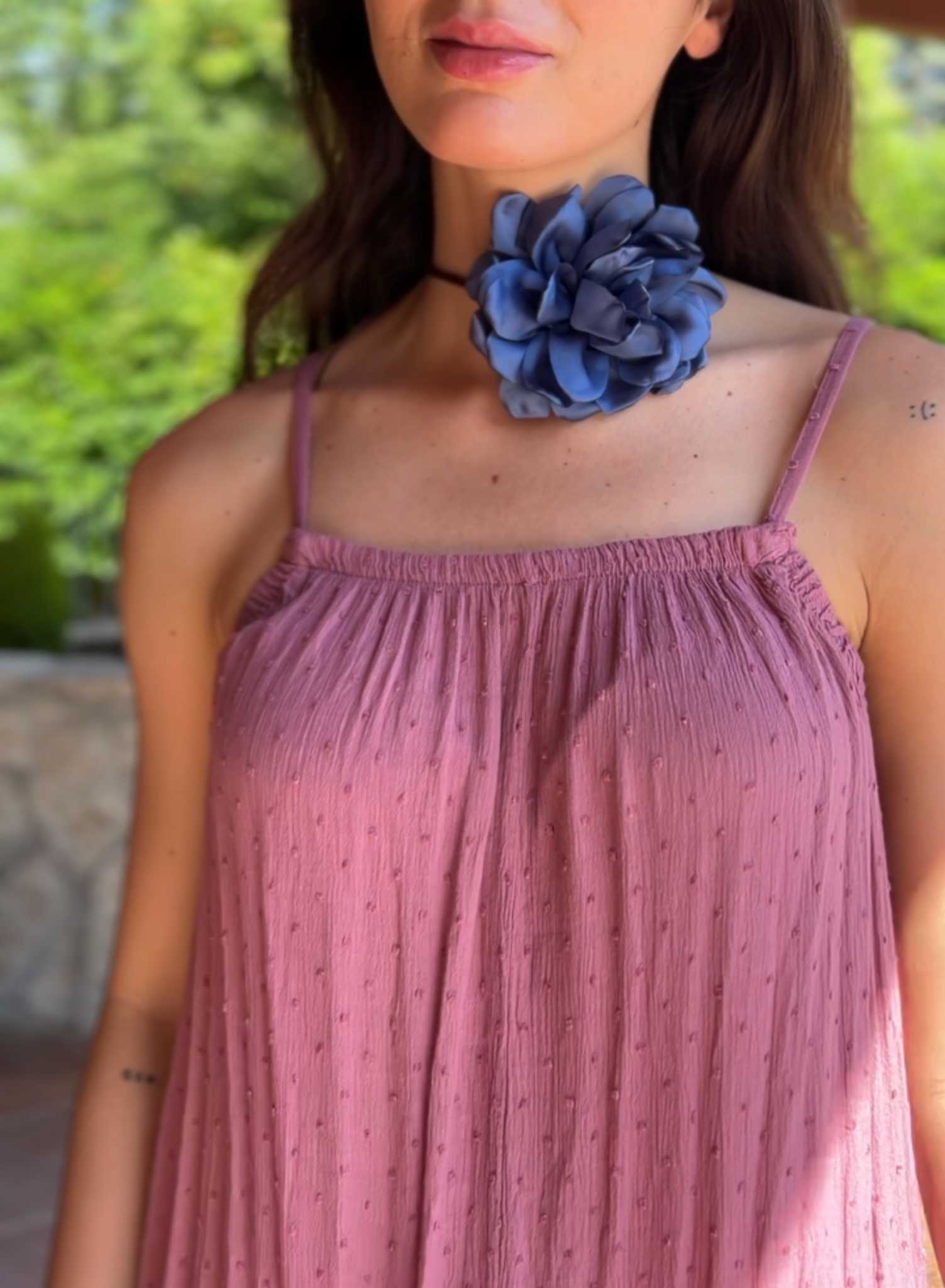 Choker flor multiposición
