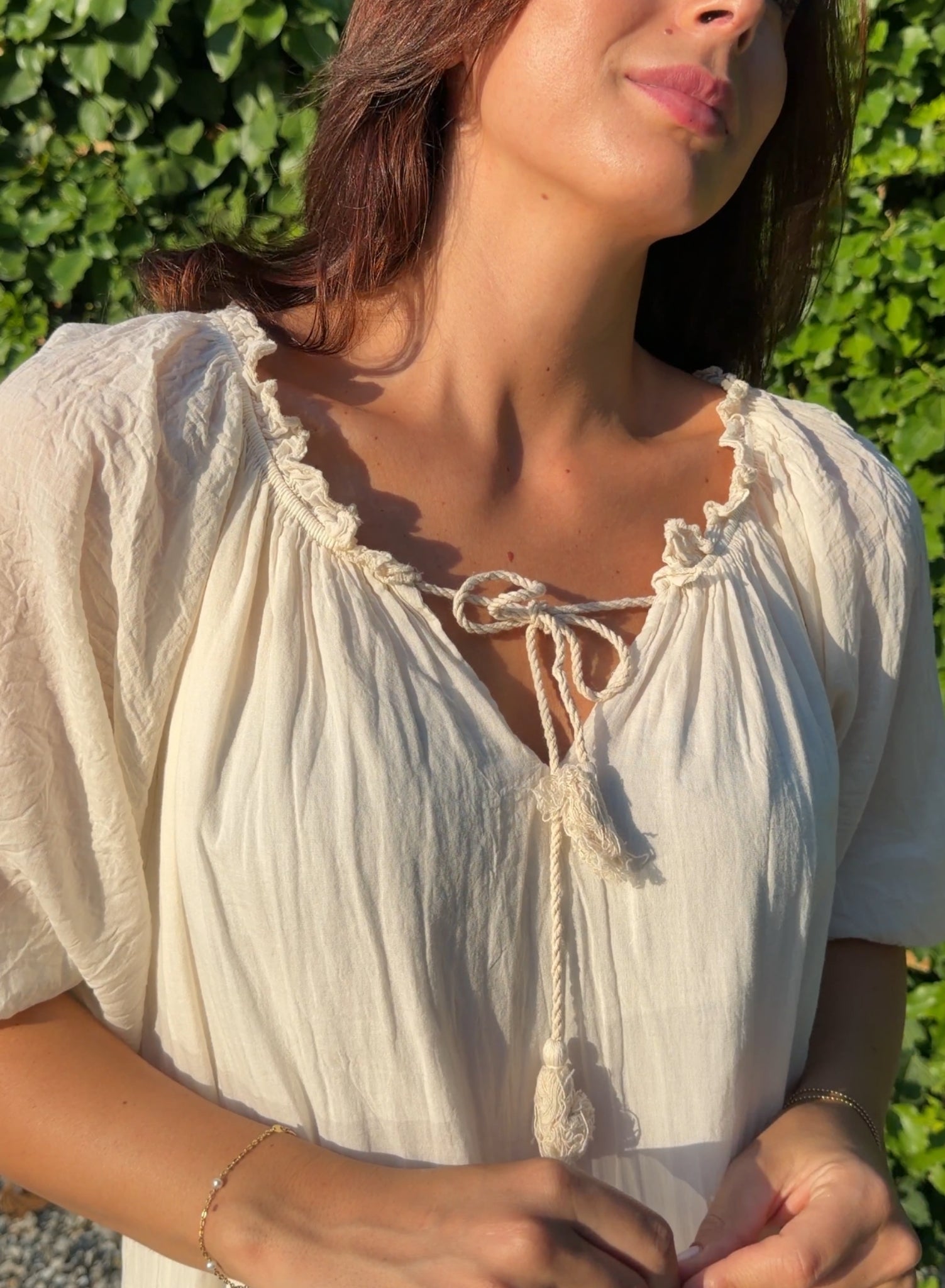Vestido boho crudo
