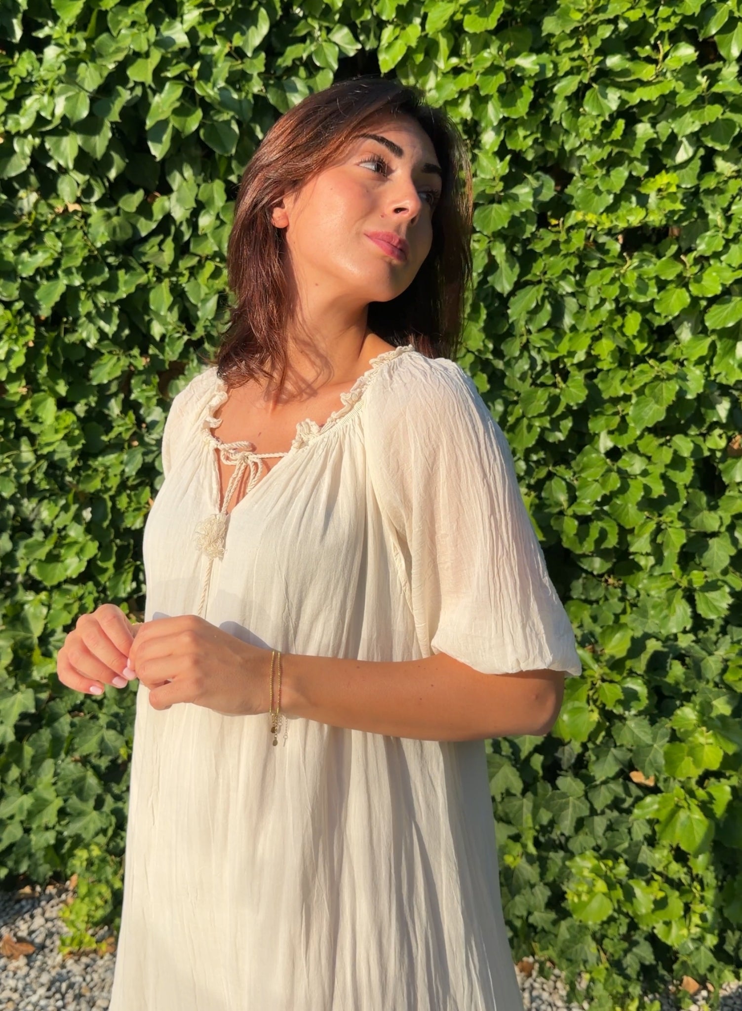 Vestido boho crudo