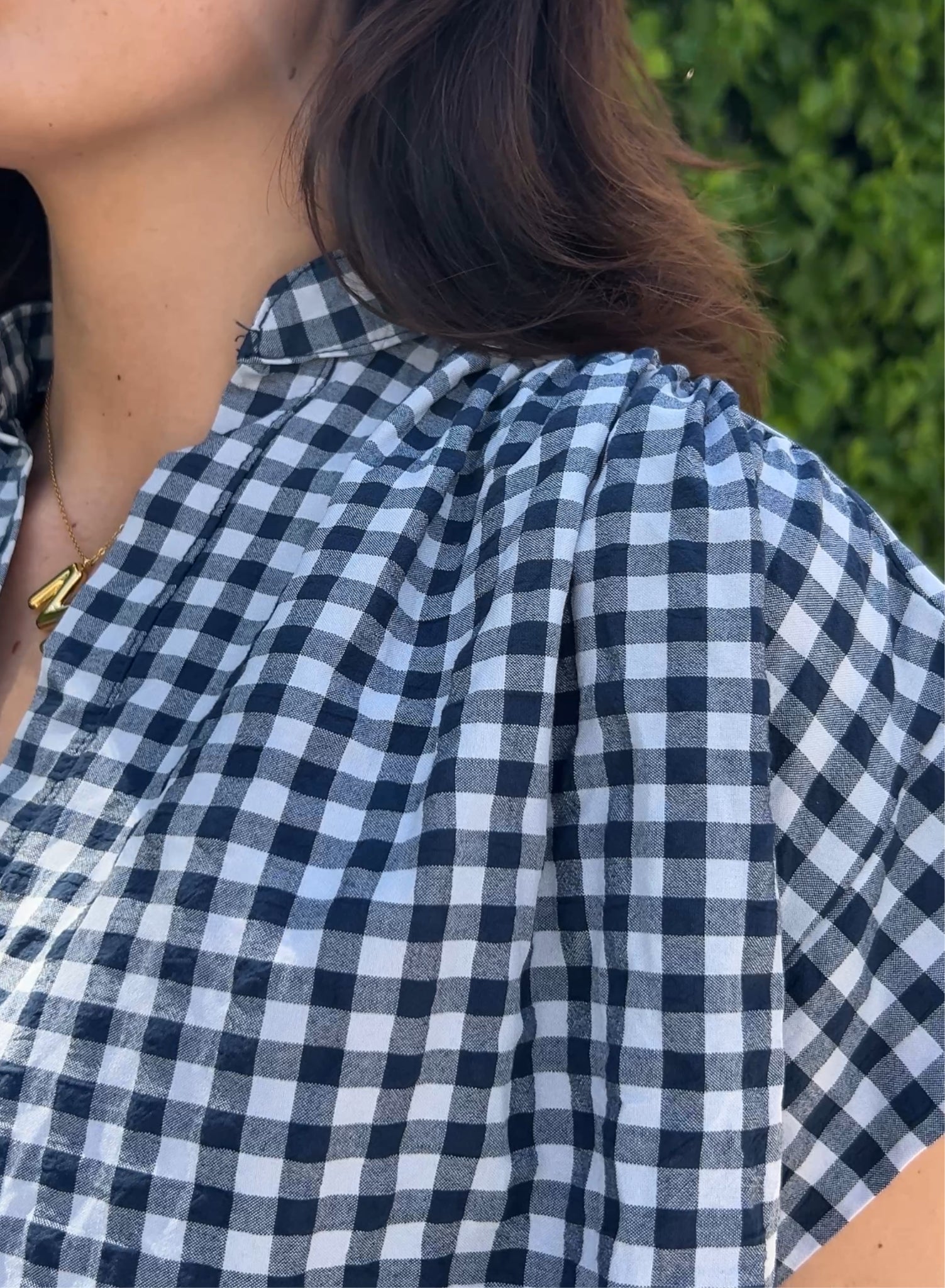 Blusa vichy marino