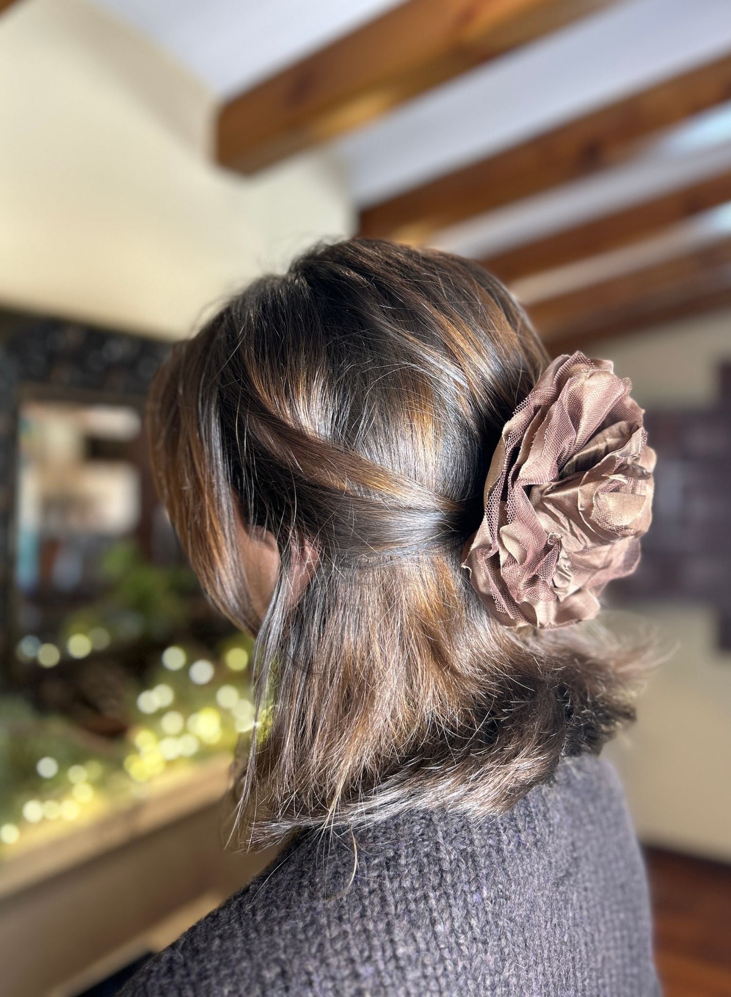 Broche flor choco