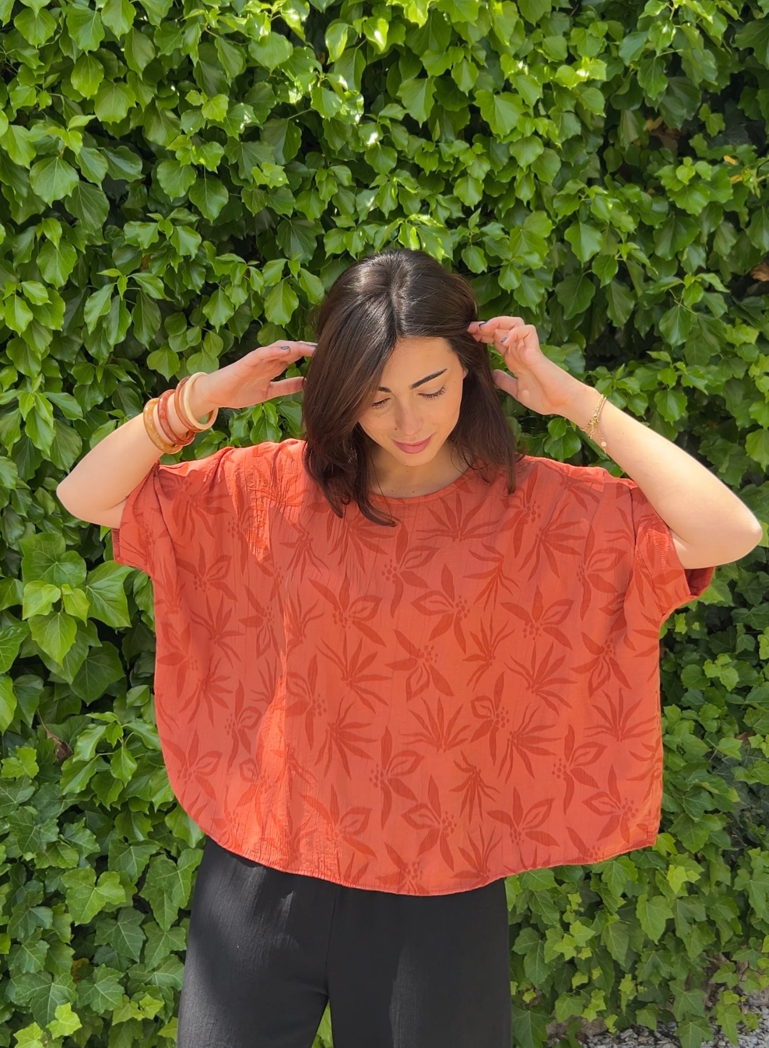 Blusa Hojas caldero