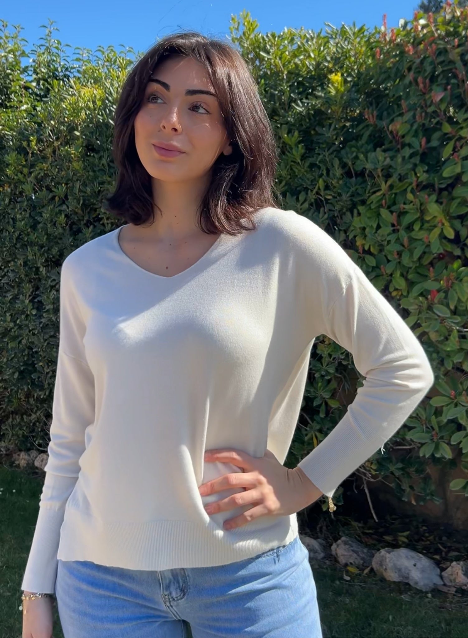 Jersey básico blanco