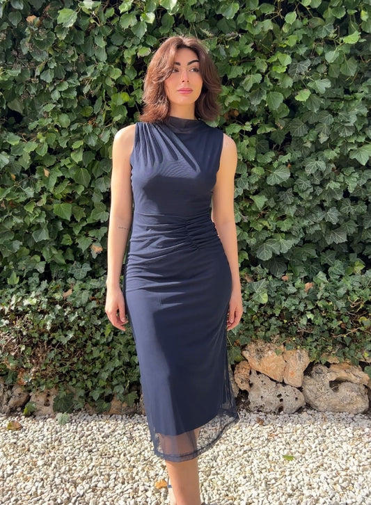 Navy Tulle Dress
