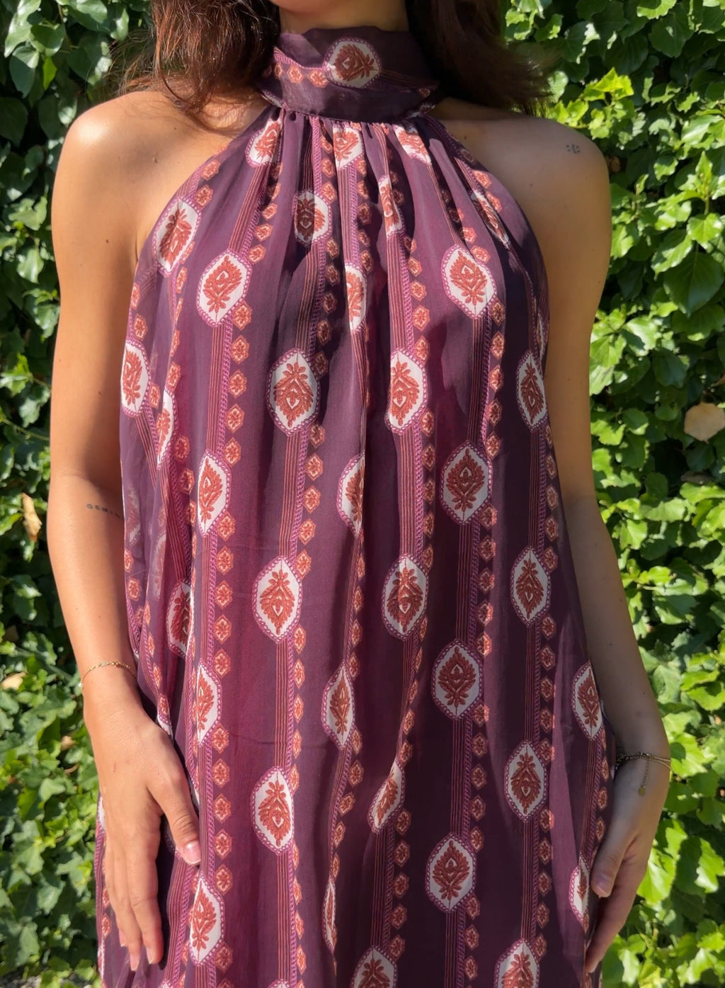 Vestido gasa estampado
