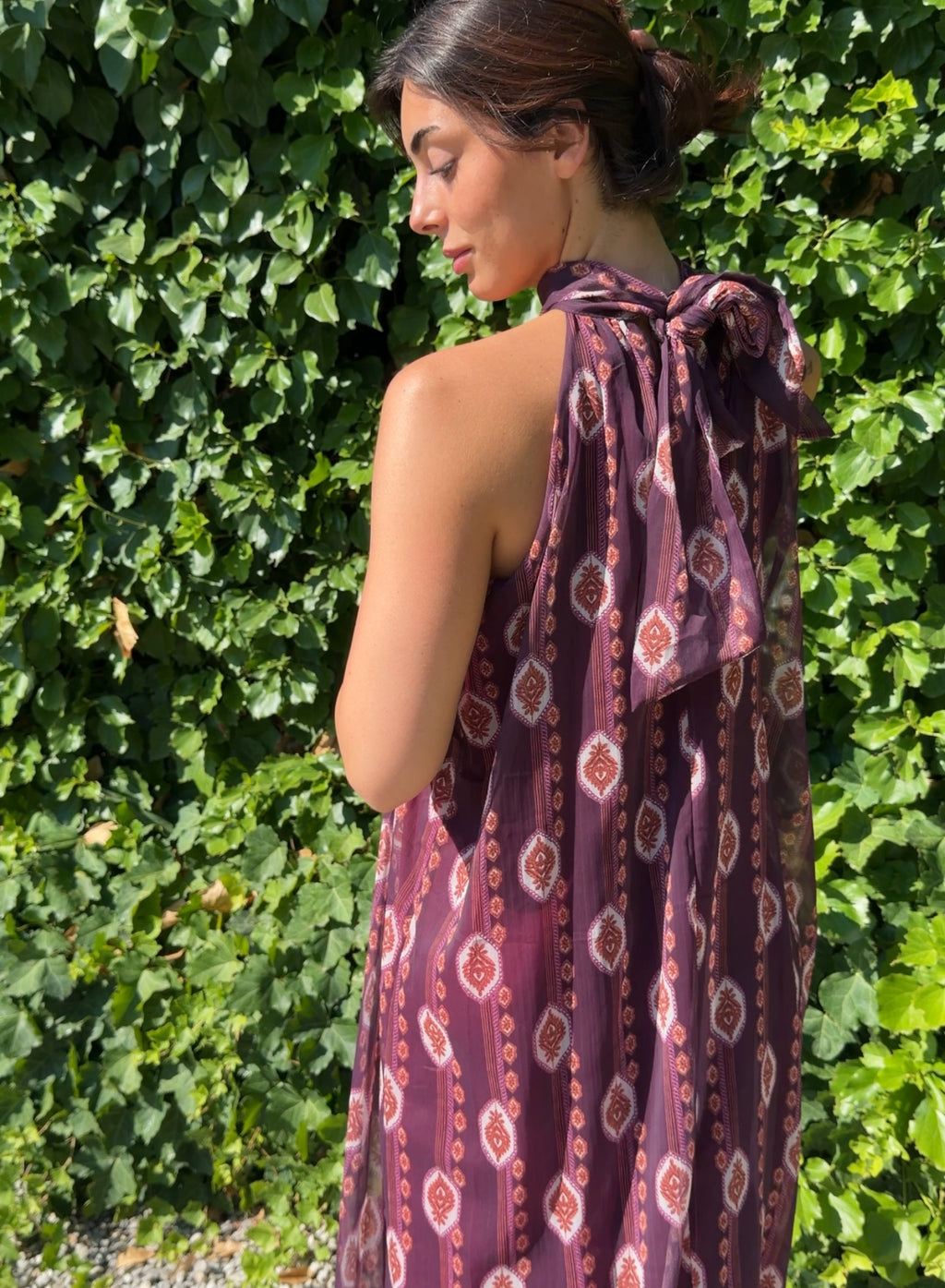 Vestido gasa estampado