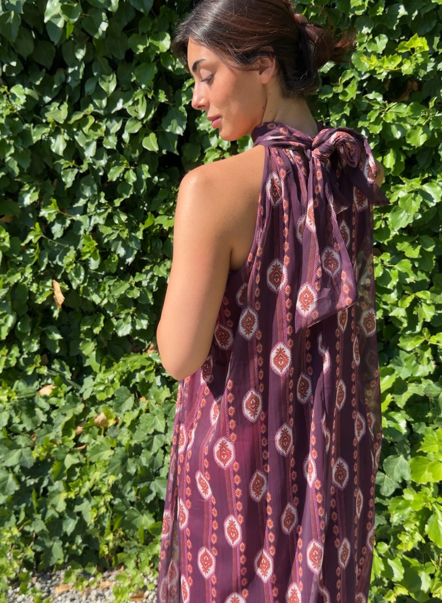 Vestido gasa estampado