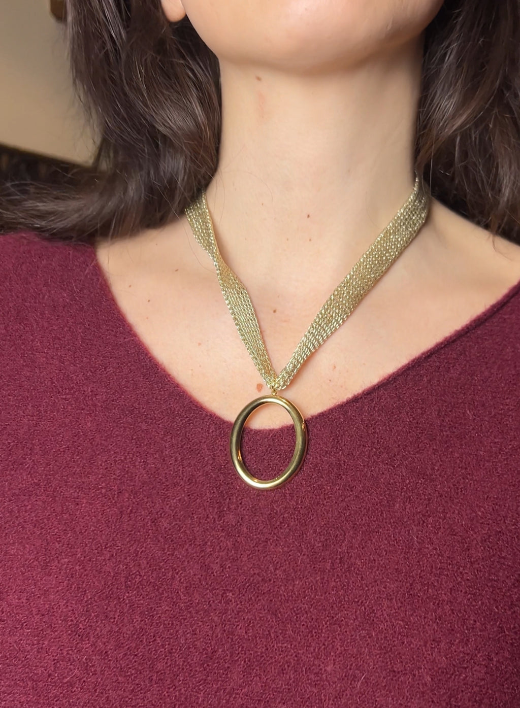 Collar aro dorado