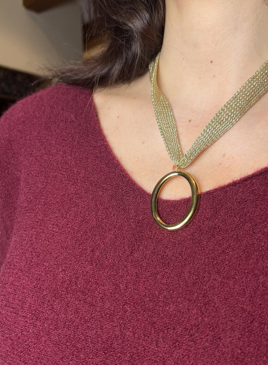 Collar aro dorado