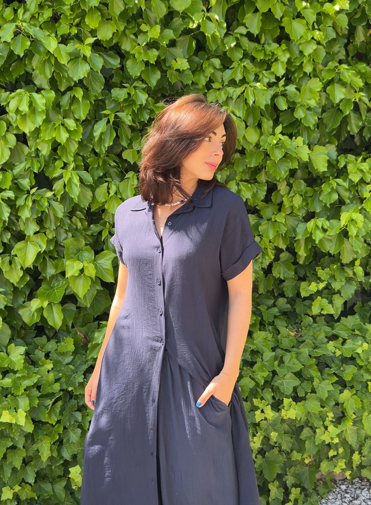 Vestido Camisero Formentera marino
