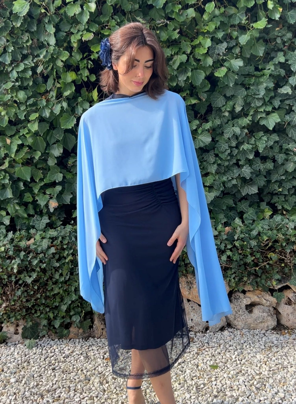Capa Claudia celeste
