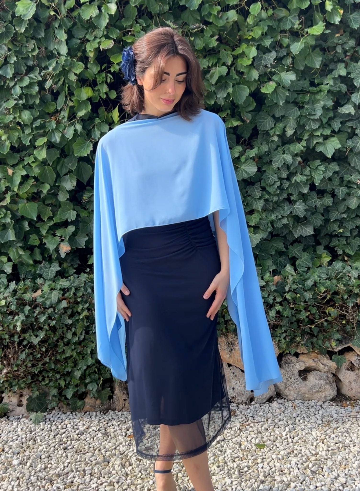 Capa Claudia celeste