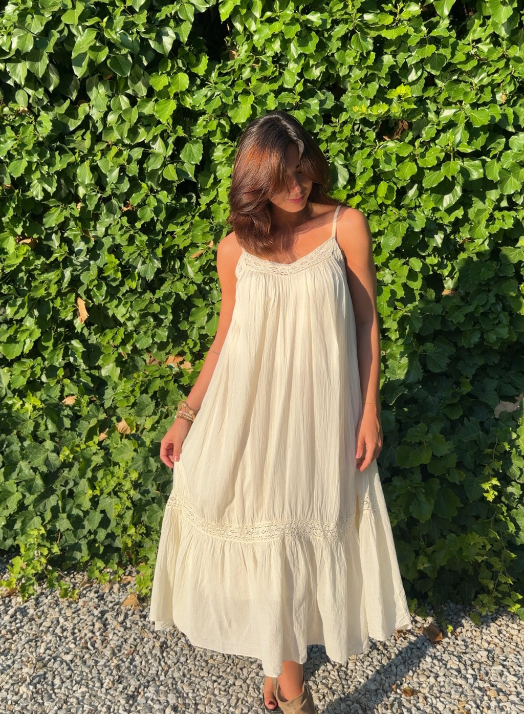 Vestido boho crudo