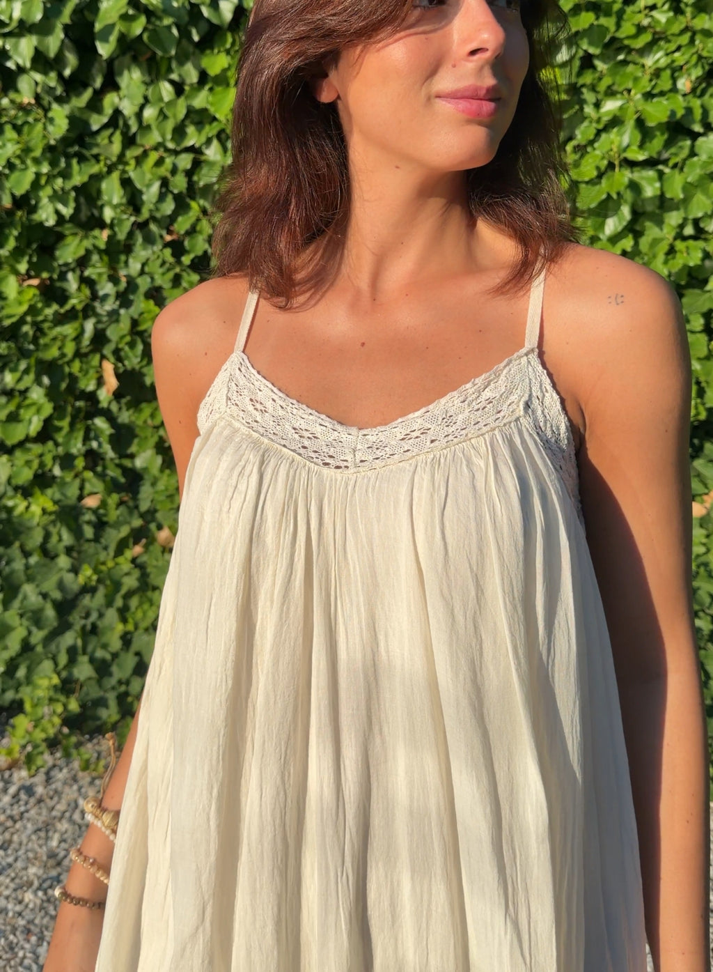 Vestido boho crudo
