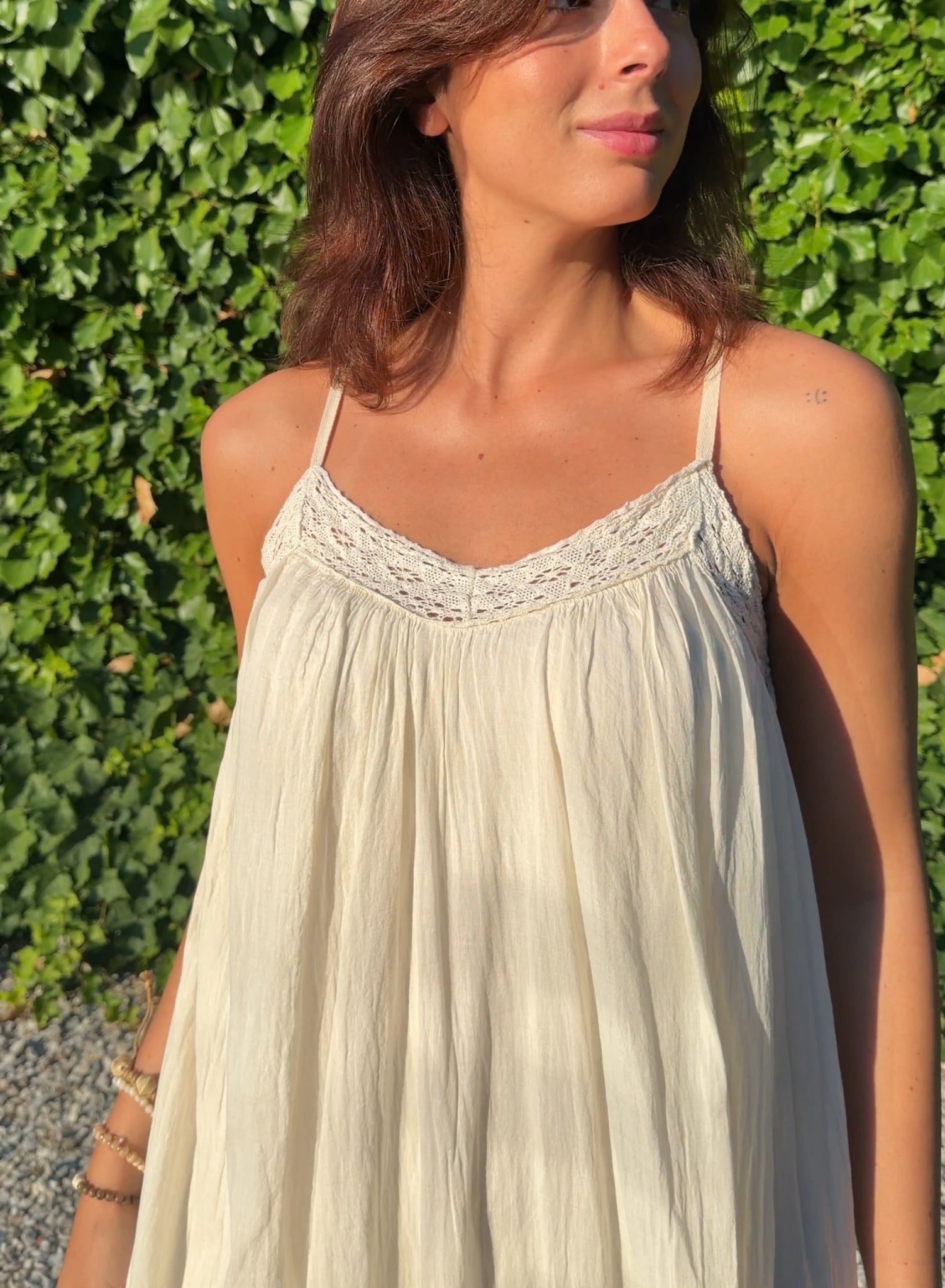 Vestido boho crudo