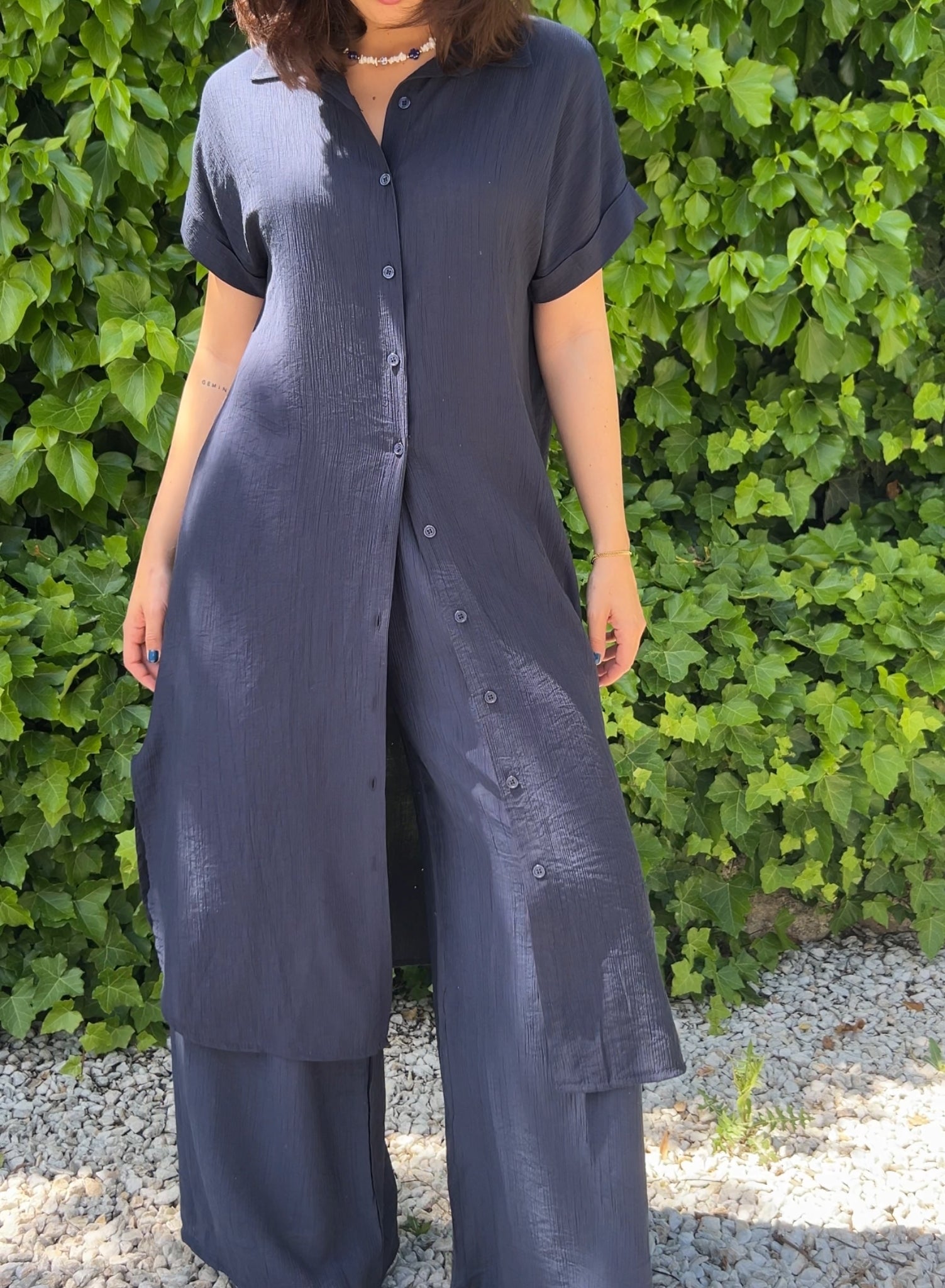 Vestido Camisero Formentera marino
