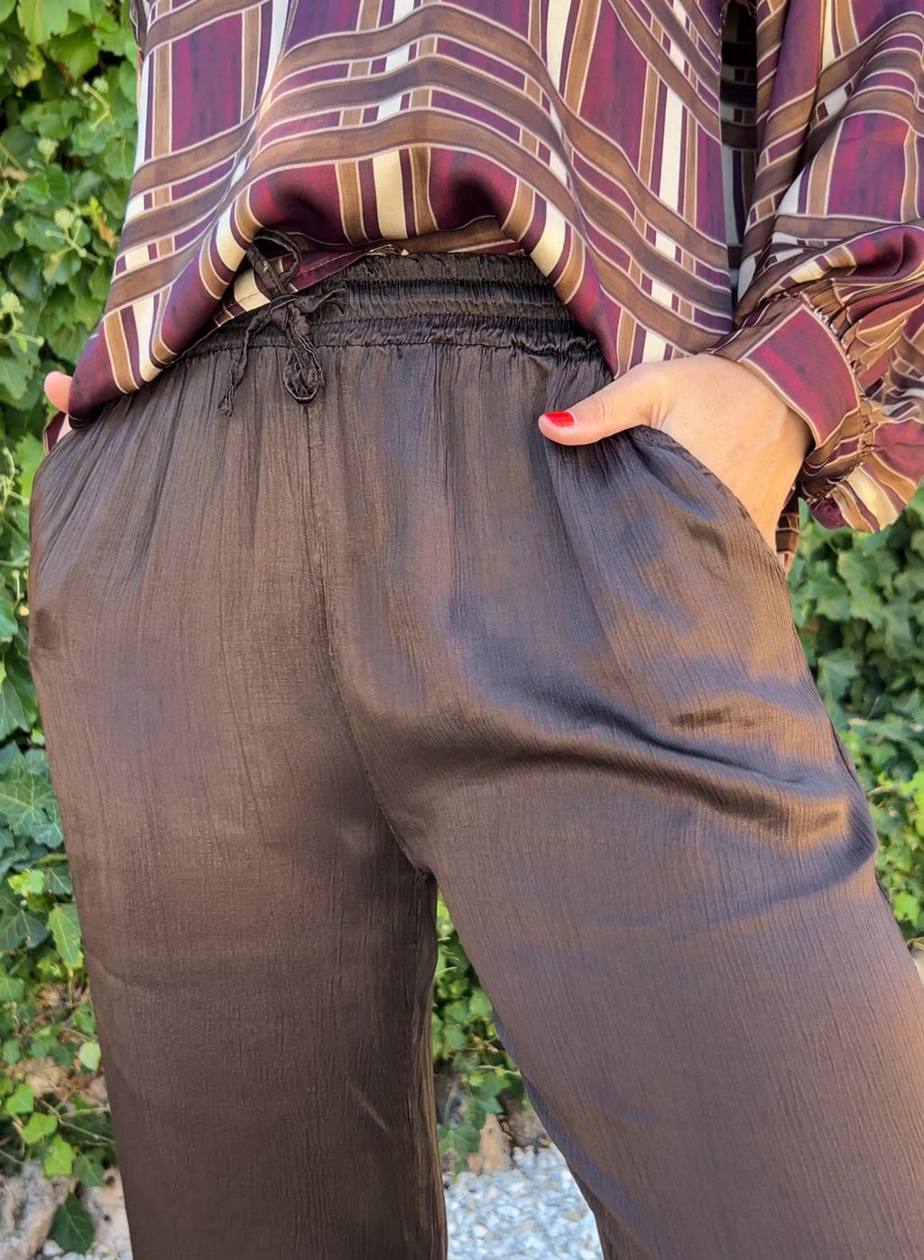 Pantalón raso choco pequeño
