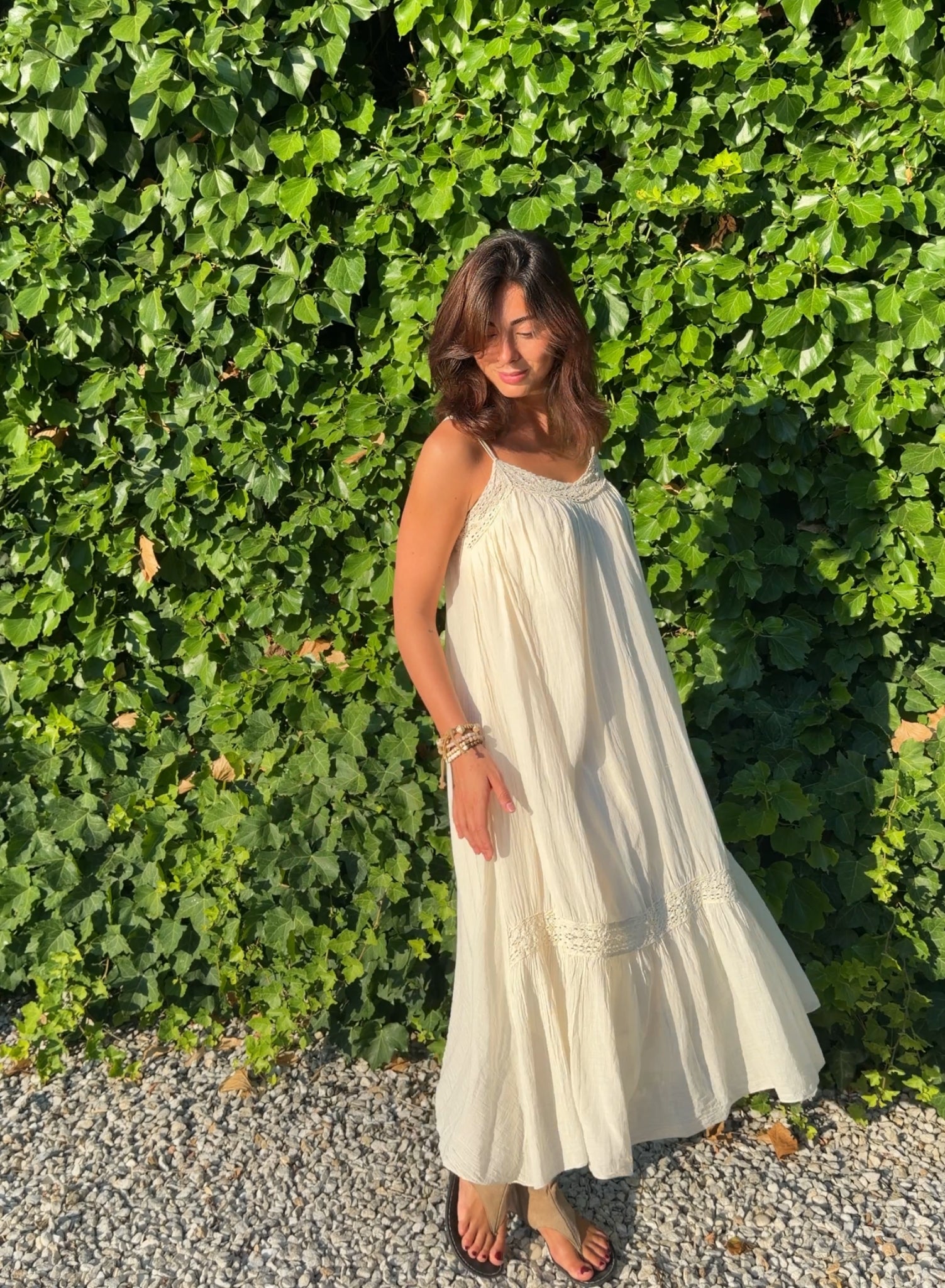 Vestido boho crudo