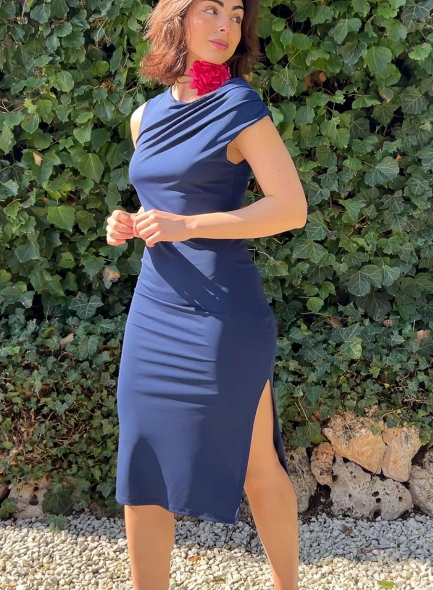 Navy Lycra Dress