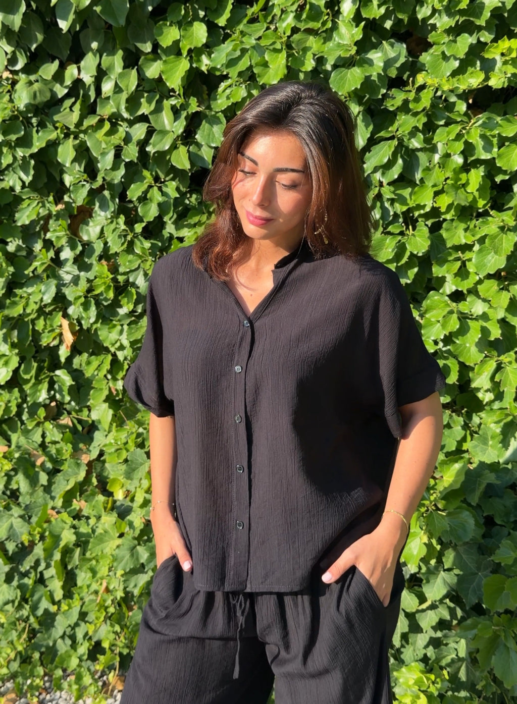 Camisa Formentera negro