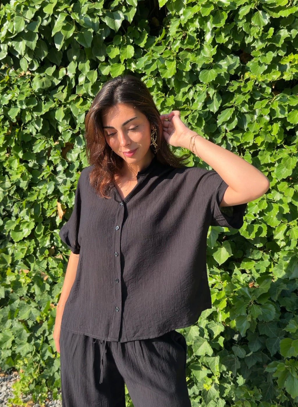Camisa Formentera negro