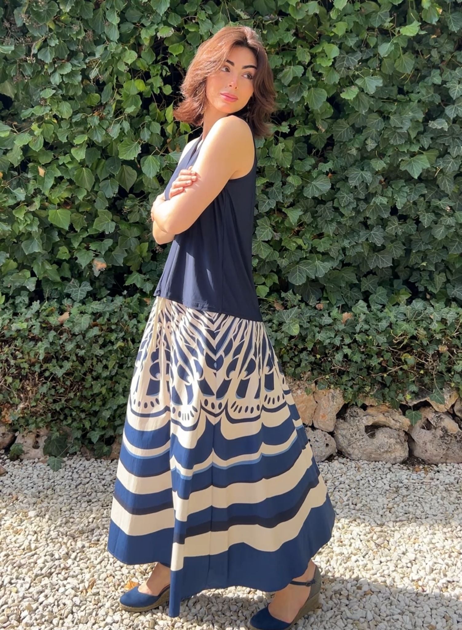 Falda estampada